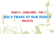 Bài 2 trang 57 SGK Toán 6 tập 1 Cánh Diều